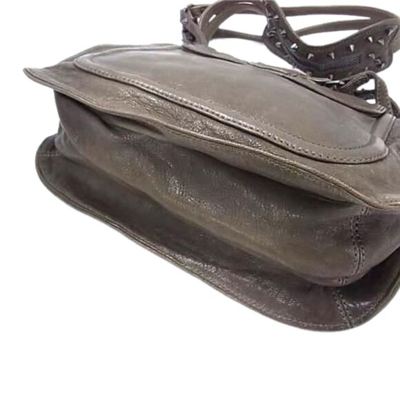 3.1 Phillip Lim - Edie Grey Leather Spike Studded Bow Accent Shoulder Bag EUC - Picture 3 of 11